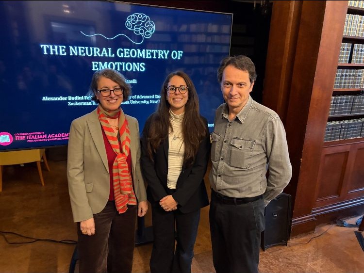 At the Italian Academy for Advanced Studies, Columbia University: Barbara Faedda, Valeria Fascianelli, Stefano Fusi (2025)