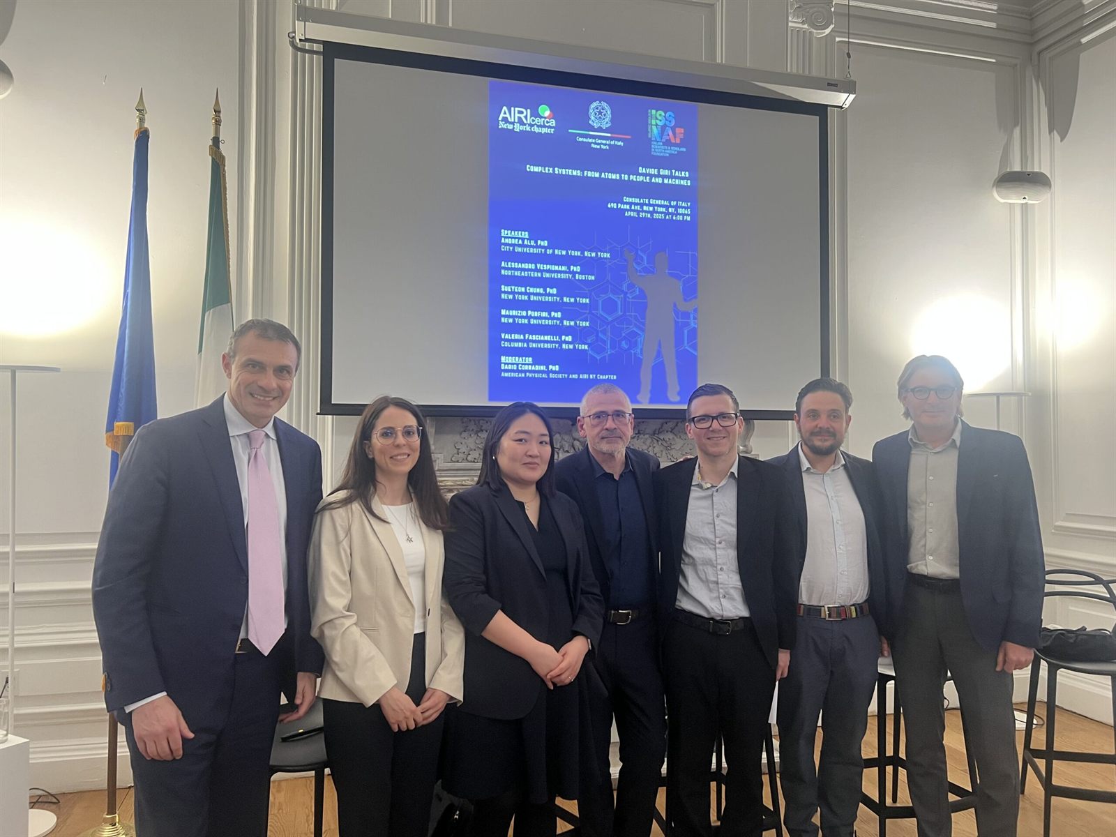 Panel on complex systems at the Consulate General of Italy, New York (2025)